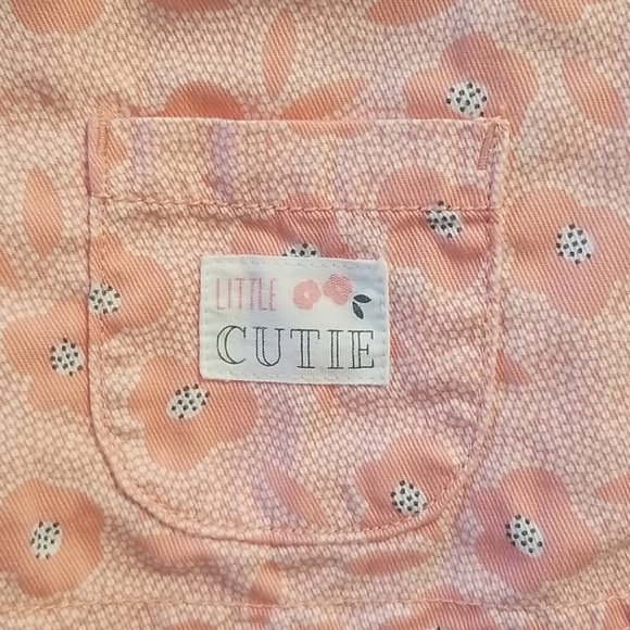 2/$10 Flowered overall set 12M - Picture 4 of 4